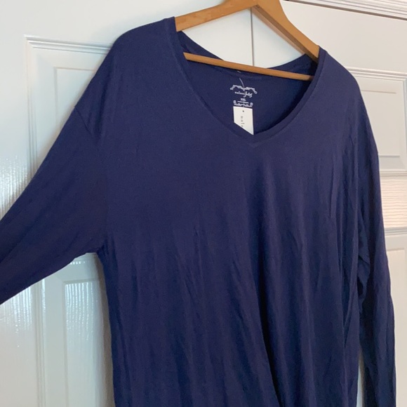 Maison Jules XXL long sleeved tee shirt navy - Picture 5 of 5